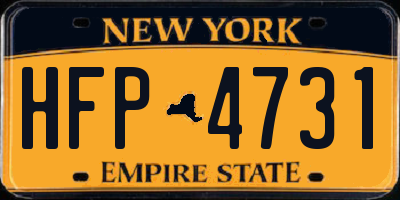 NY license plate HFP4731