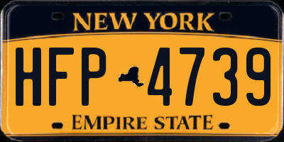 NY license plate HFP4739