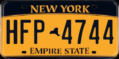 NY license plate HFP4744