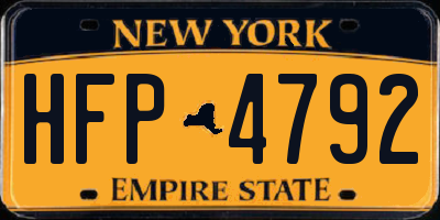 NY license plate HFP4792