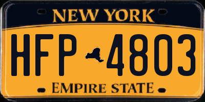 NY license plate HFP4803