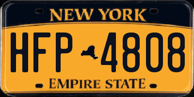 NY license plate HFP4808