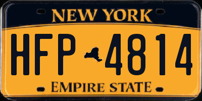 NY license plate HFP4814