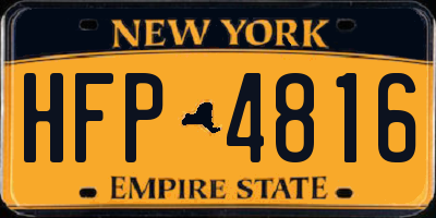 NY license plate HFP4816