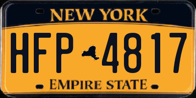 NY license plate HFP4817