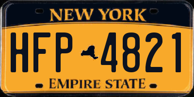 NY license plate HFP4821