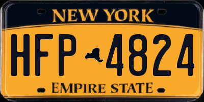 NY license plate HFP4824