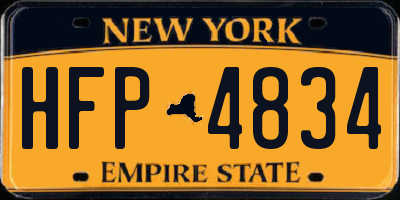 NY license plate HFP4834