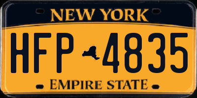 NY license plate HFP4835