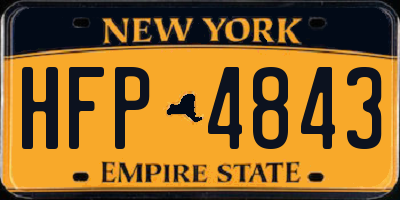 NY license plate HFP4843