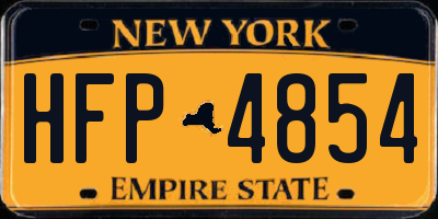 NY license plate HFP4854