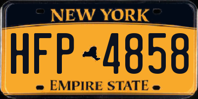 NY license plate HFP4858
