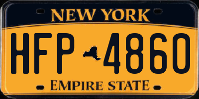 NY license plate HFP4860