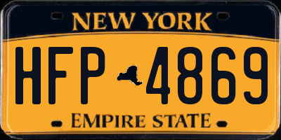 NY license plate HFP4869