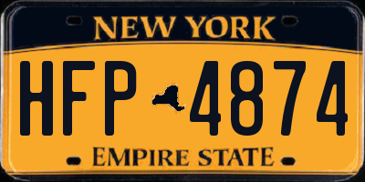 NY license plate HFP4874