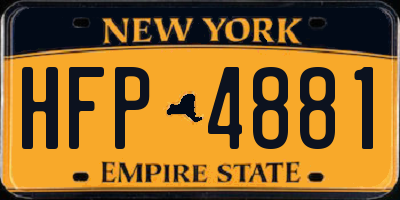NY license plate HFP4881