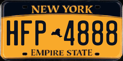 NY license plate HFP4888
