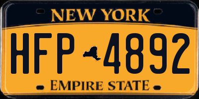 NY license plate HFP4892