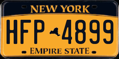 NY license plate HFP4899