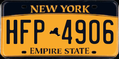 NY license plate HFP4906