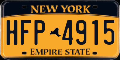 NY license plate HFP4915