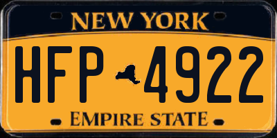 NY license plate HFP4922