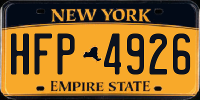 NY license plate HFP4926