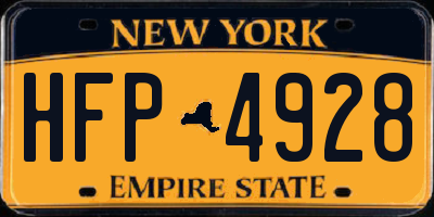 NY license plate HFP4928