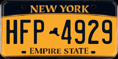 NY license plate HFP4929