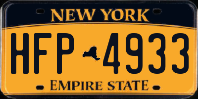 NY license plate HFP4933