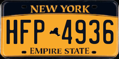 NY license plate HFP4936
