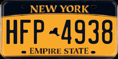 NY license plate HFP4938