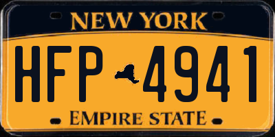 NY license plate HFP4941