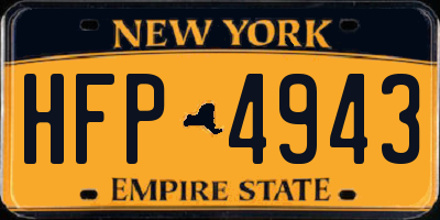 NY license plate HFP4943