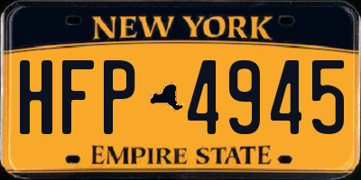 NY license plate HFP4945
