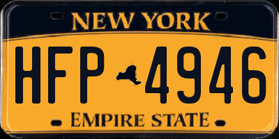 NY license plate HFP4946
