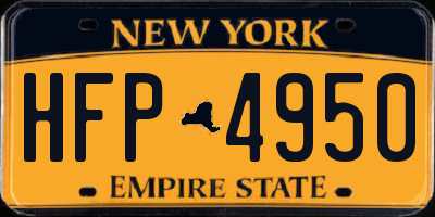 NY license plate HFP4950
