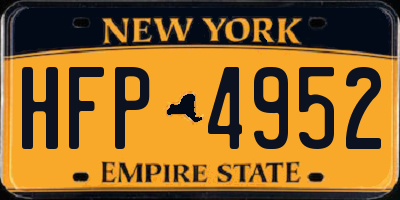 NY license plate HFP4952
