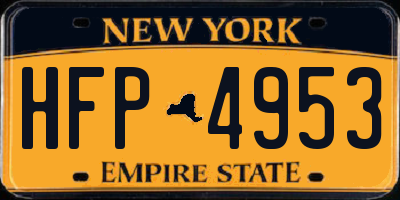 NY license plate HFP4953