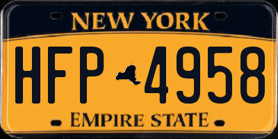 NY license plate HFP4958