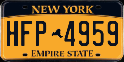 NY license plate HFP4959