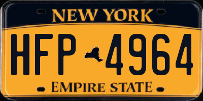 NY license plate HFP4964