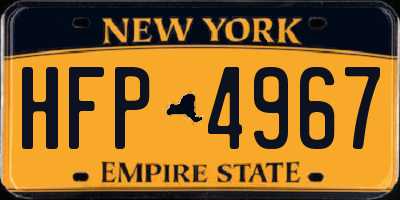 NY license plate HFP4967