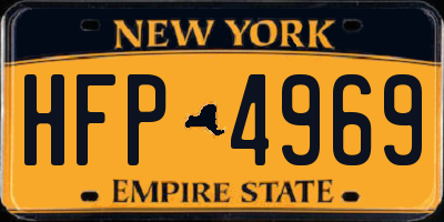 NY license plate HFP4969