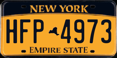NY license plate HFP4973