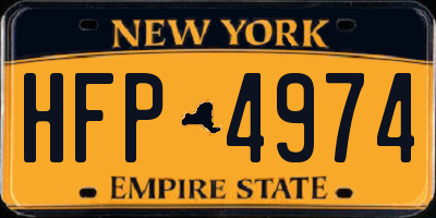 NY license plate HFP4974
