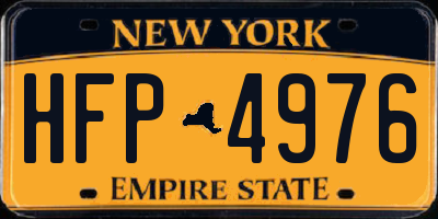 NY license plate HFP4976