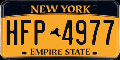 NY license plate HFP4977