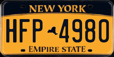 NY license plate HFP4980