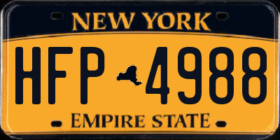 NY license plate HFP4988